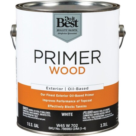 All-Source White Oil-Based Wood Exterior Primer, 1 Gal. W45W00702-16